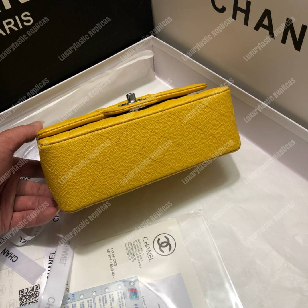 Ch*el mini flap bag yellow