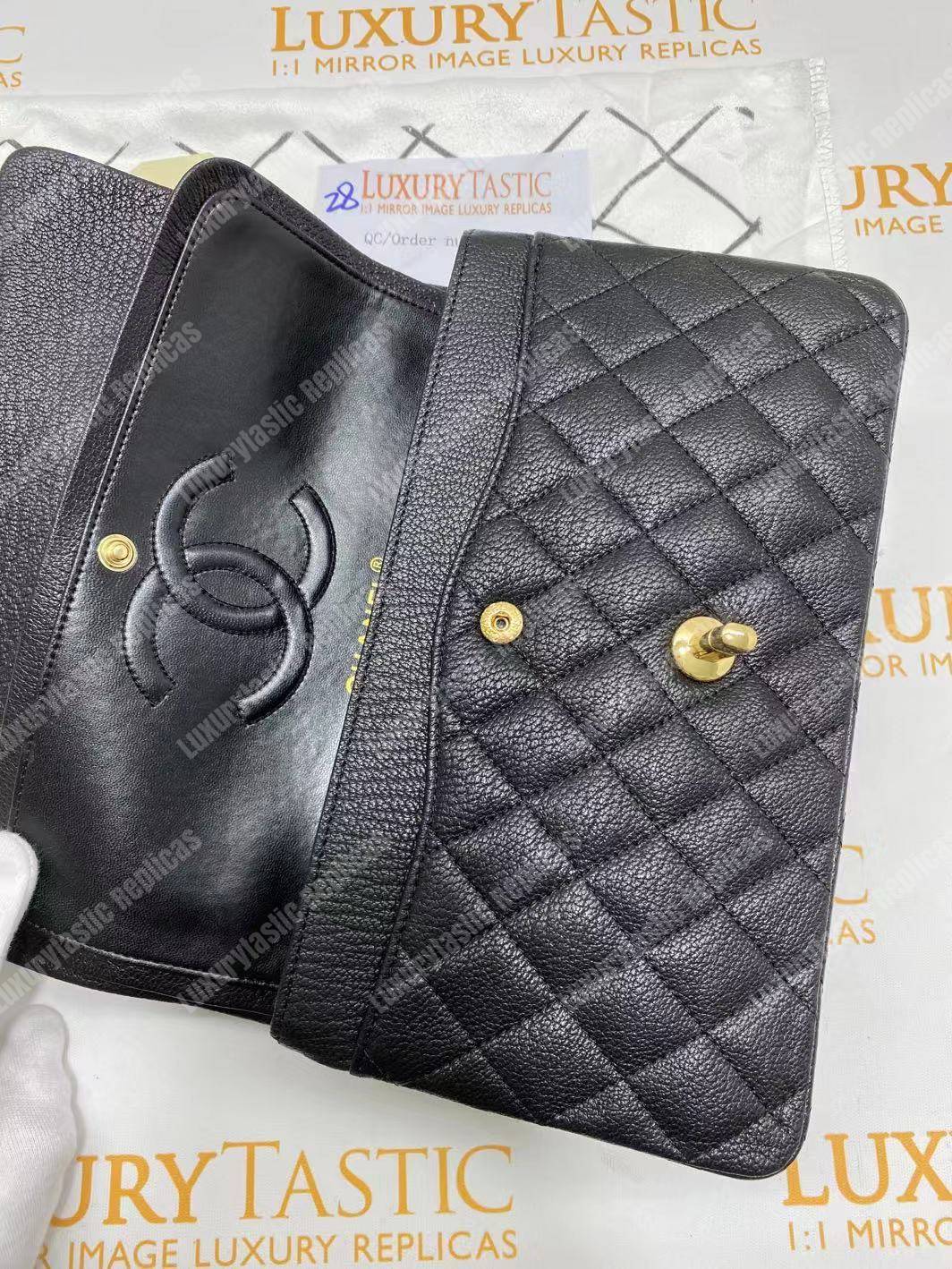 Ch*el medium classic handbag black