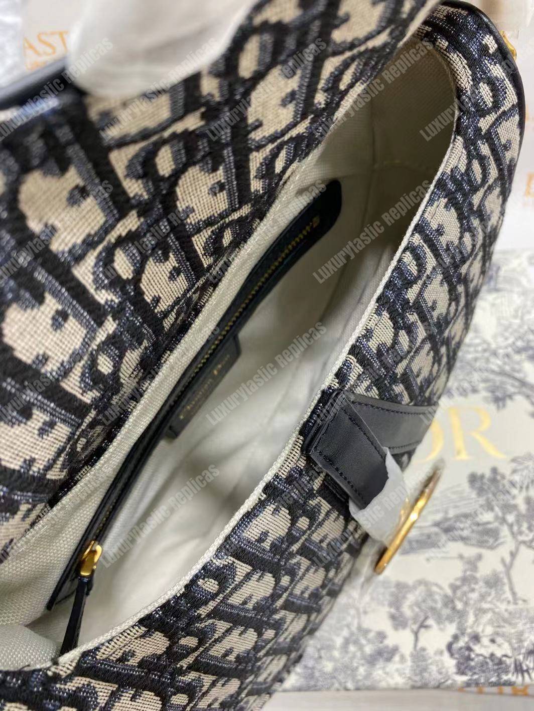 D*or blue oblique saddle bag