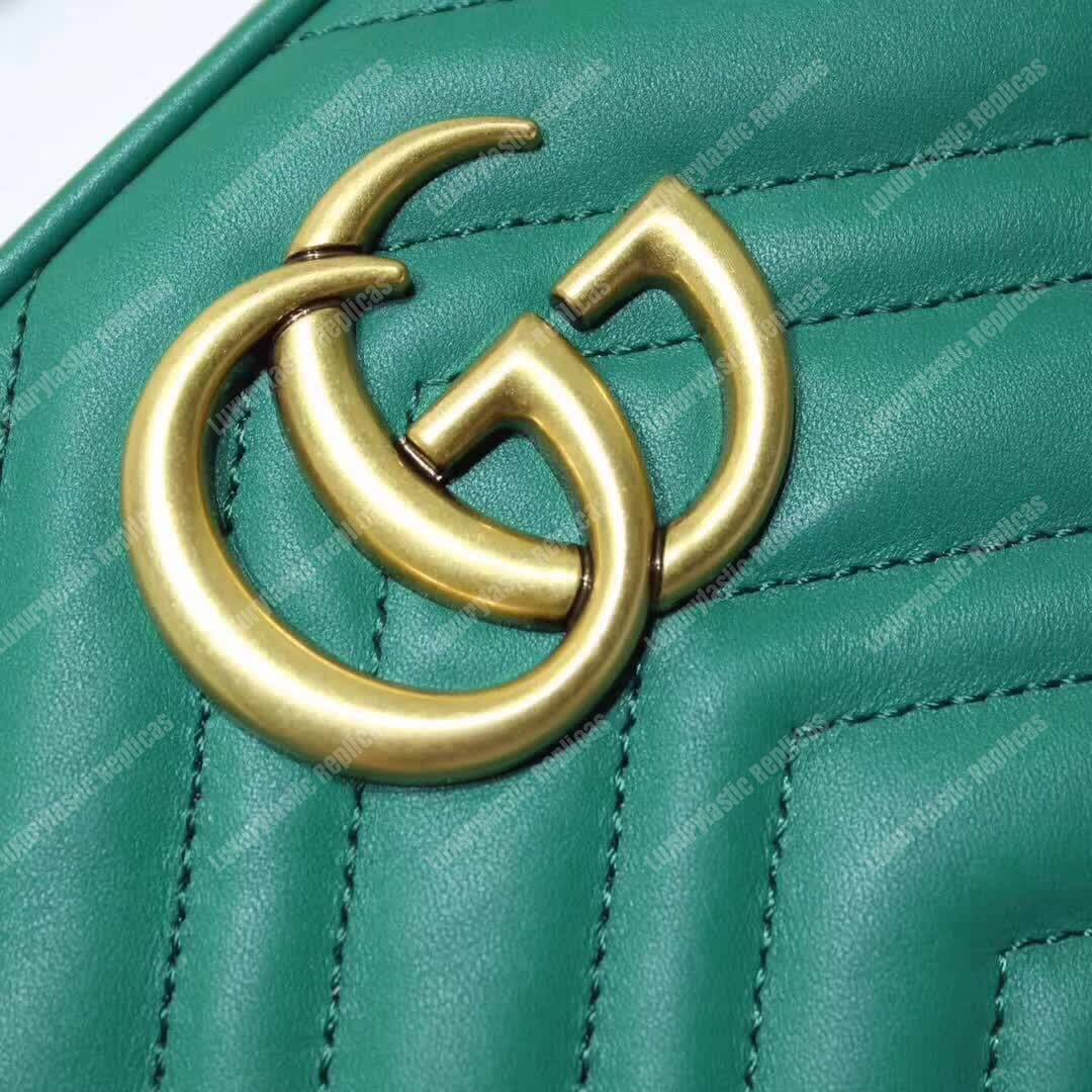 G*u*i gg marmont small matelassé shoulder bag aquamarine