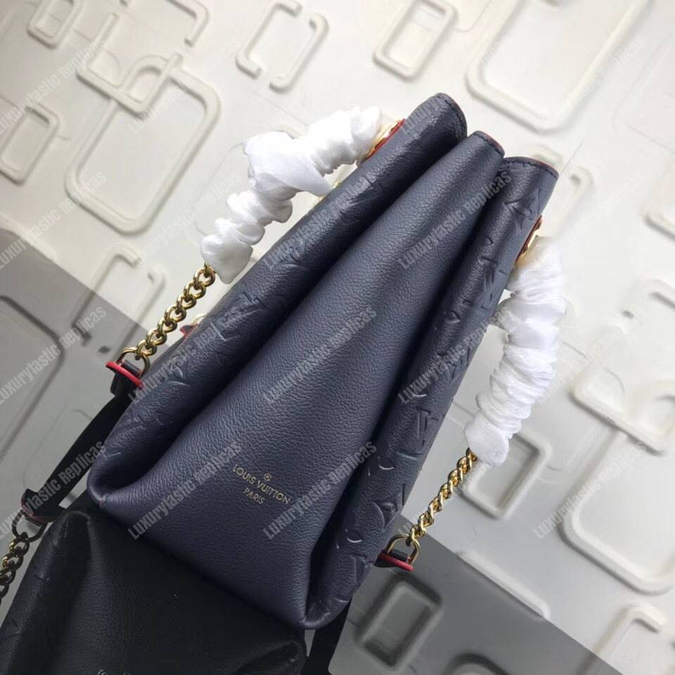LV Surene MM Monogram Empreinte Leather Marine Rouge