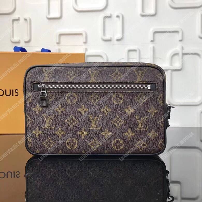 LV Kasai Clutch Monogram Macassar Canvas