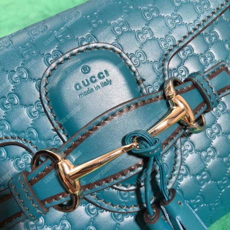 G*u*i emily mini micro G*u*issima bag blue