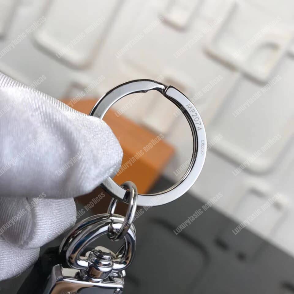 LV Dragonne Bag Charm & Key Holder Monogram Eclipse