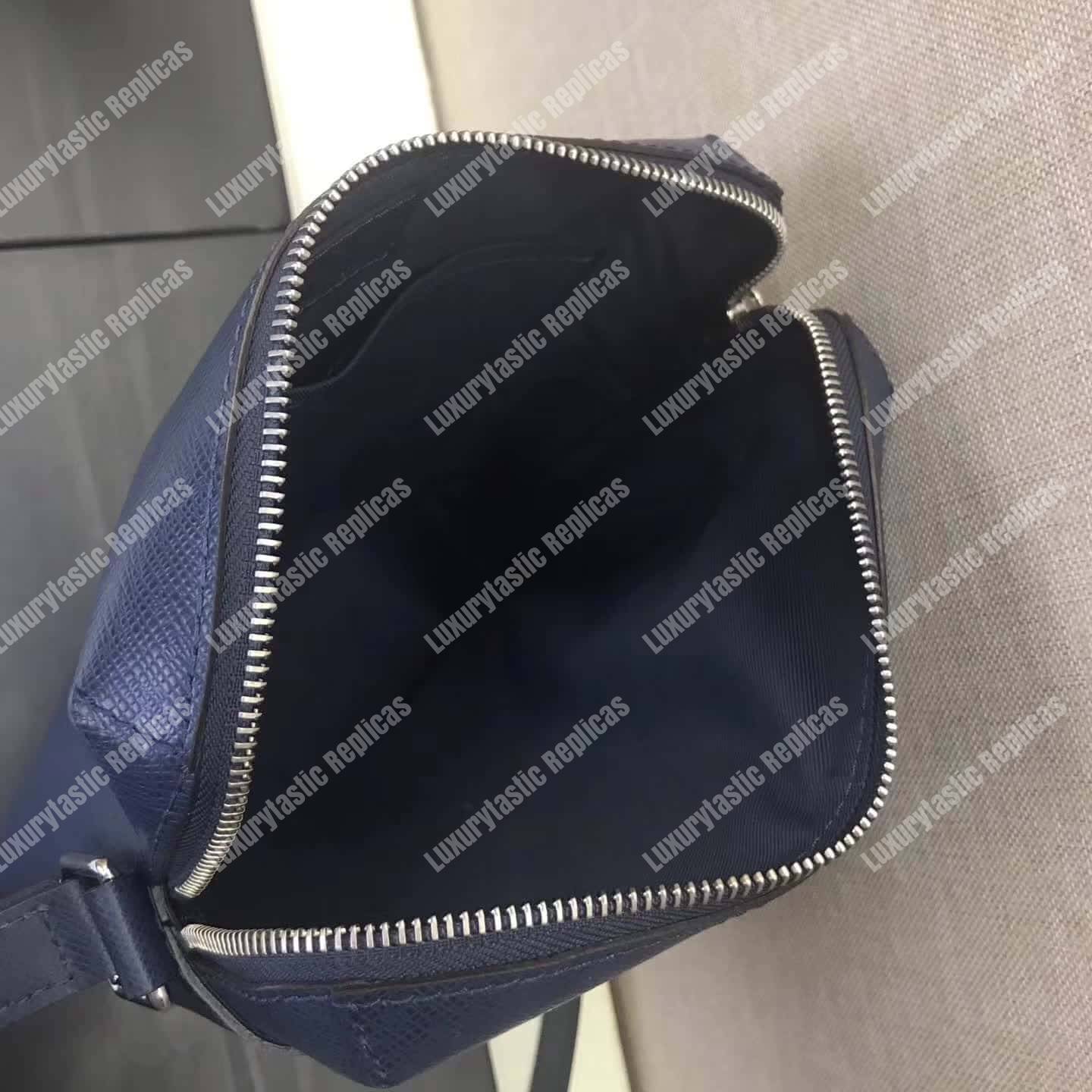 LV Pochette Grigori Cowhide Leather Dark Blue