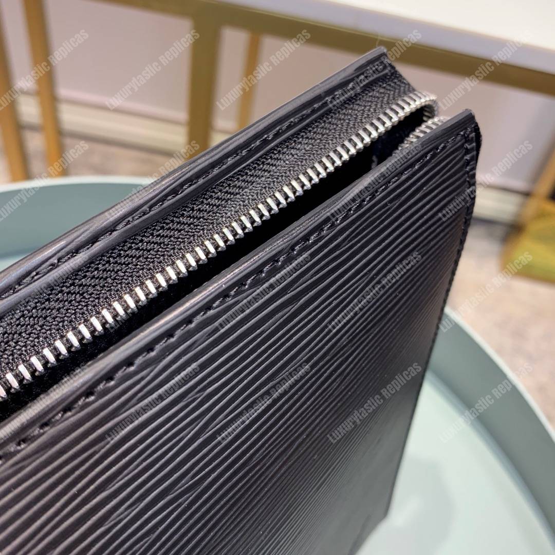 LV Pochette Voyage MM Epi Leather Black