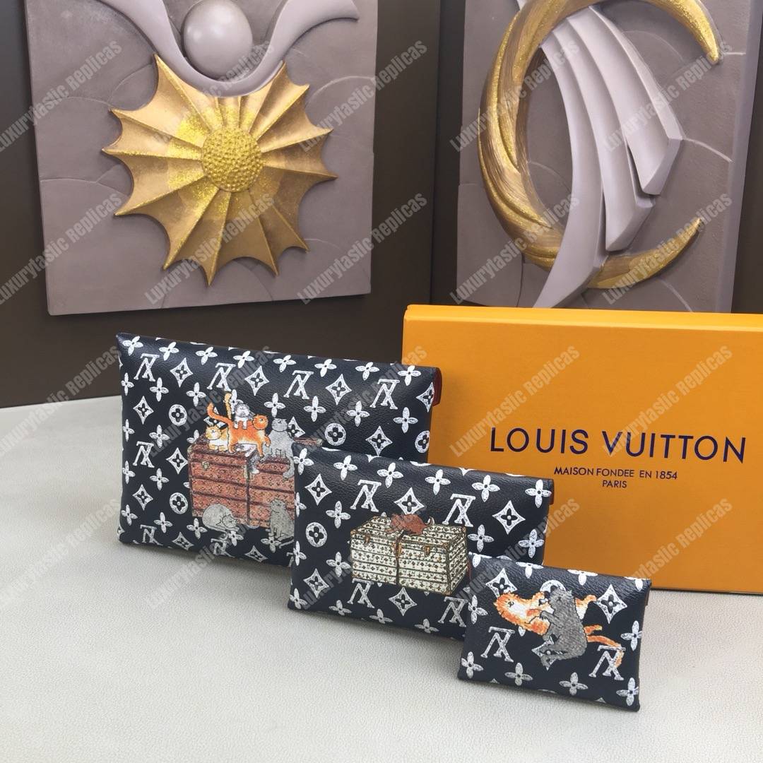 LV Pochette Kirigami Catogram Black / Orange