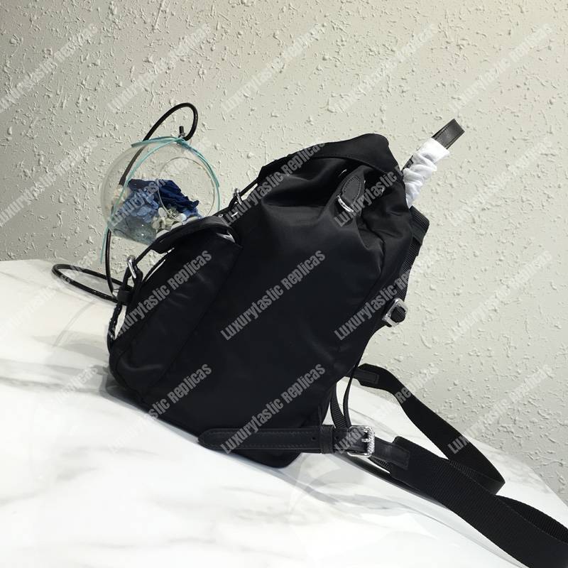 Pra*a black nylon backpack black