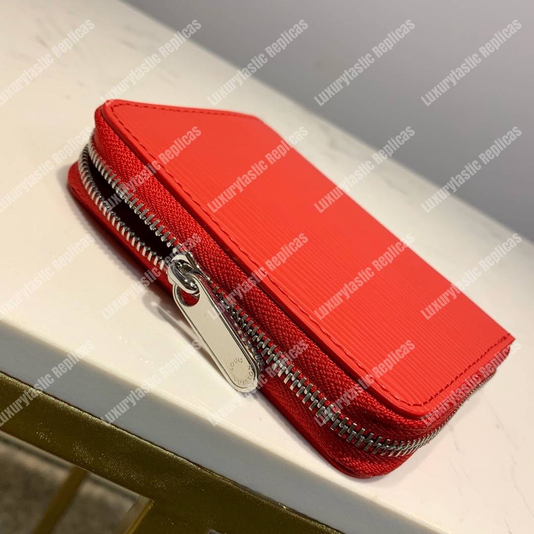 LV Zippy Coin Purse Epi Leather Coquelicot