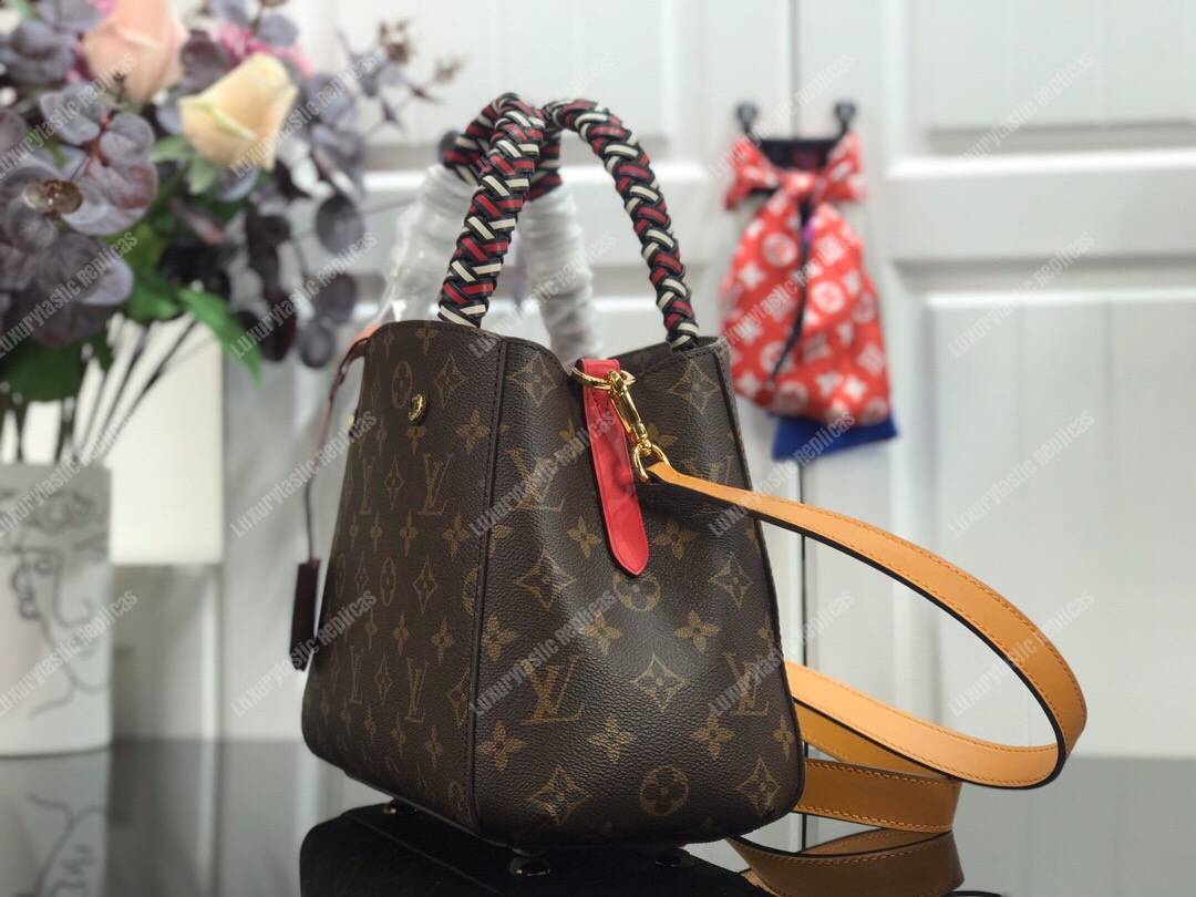 LV Montaigne BB Monogram Braided Handles