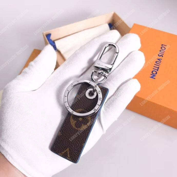 LV Epi Mix Bag Charm and Key Holder Blue