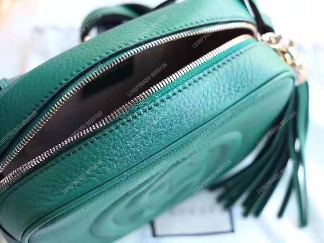 G*u*i soho small leather disco bag light blue