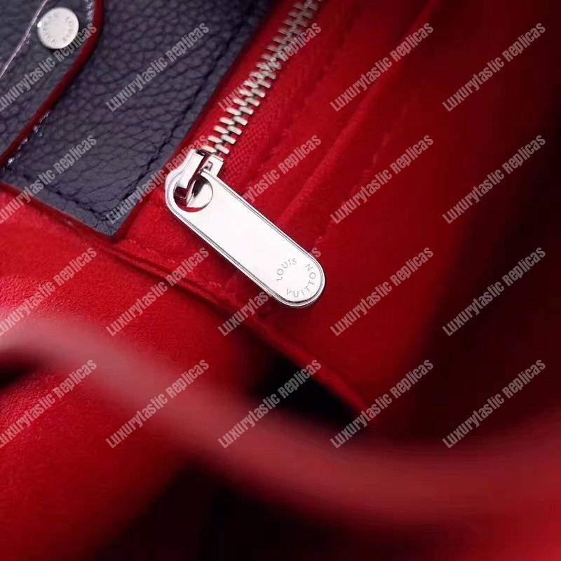 LV Lockme Bucket Marine Rouge Braided
