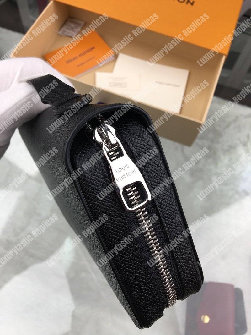 LV Zippy XL Wallet Taiga Black