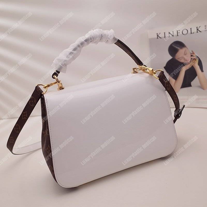 LV Cherrywood PM Patent Leather Blanc