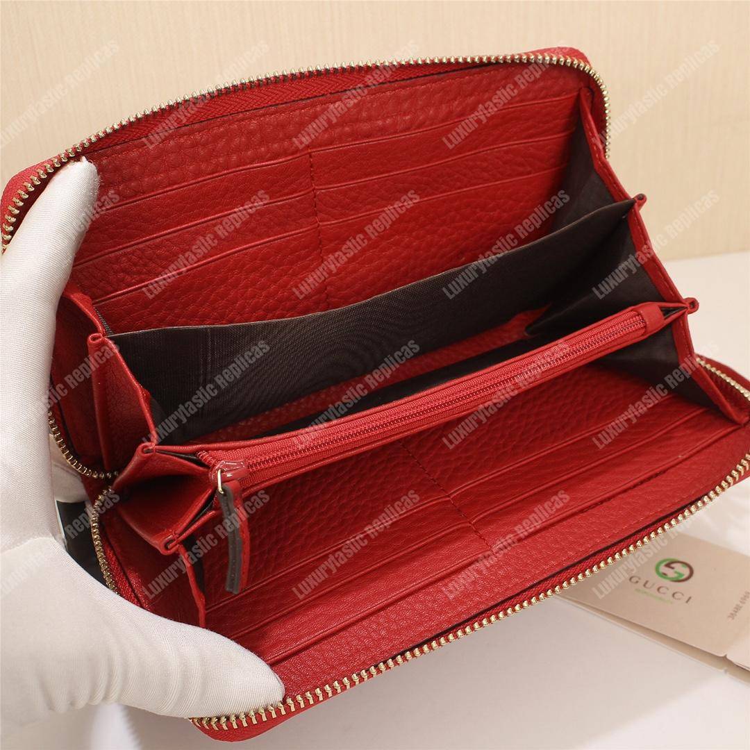 G*u*i soho zip around wallet red