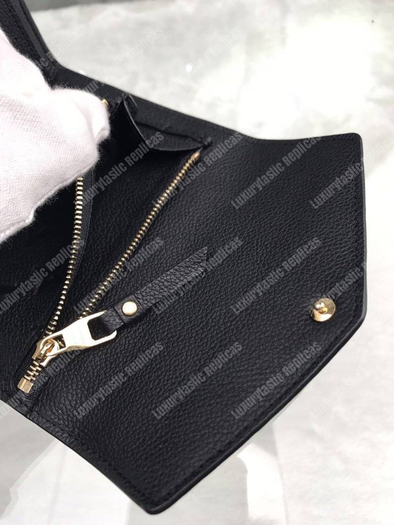 LV Curieuse Compact Wallet Monogram Empreinte Black