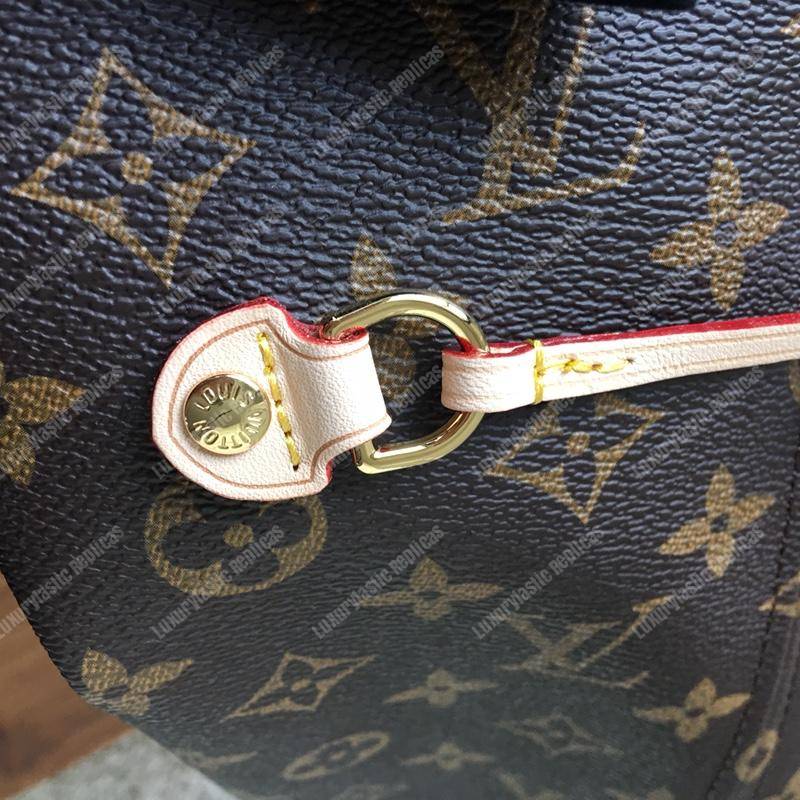 LV Neverfull MM Monogram Rose Ballerine