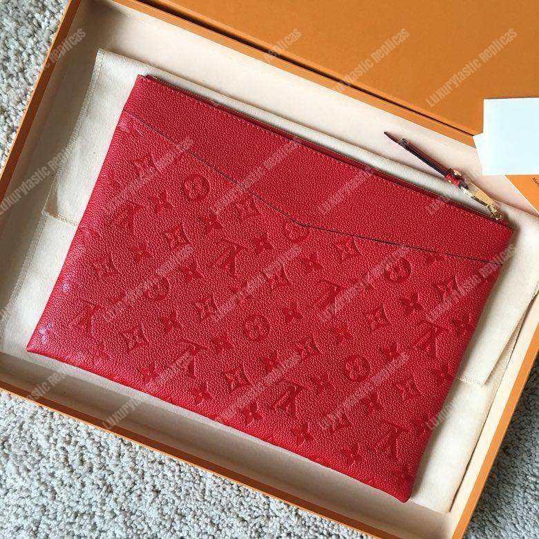 LV Daily Pouch Monogram Empreinte Cherry