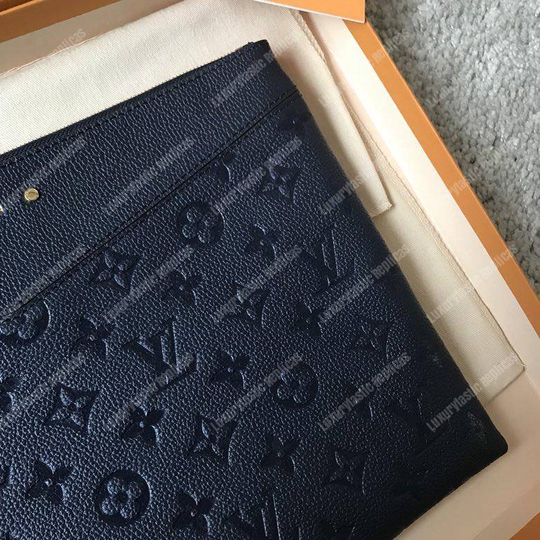 LV Daily Pouch Monogram Empreinte Bleu Infini