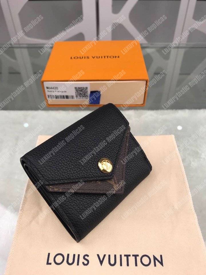 LV Double V Compact Wallet Noir