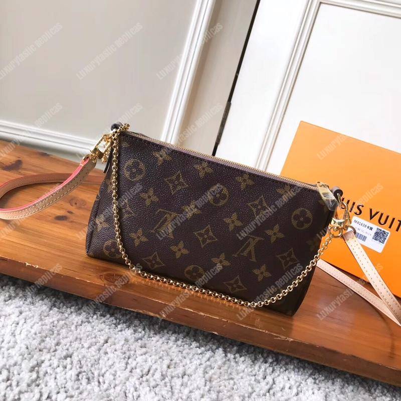 LV Pallas Clutch Bag Monogram Brown