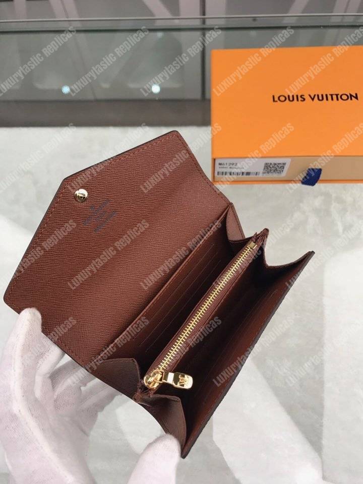 LV Sarah Compact Wallet Monogram Canvas Brown