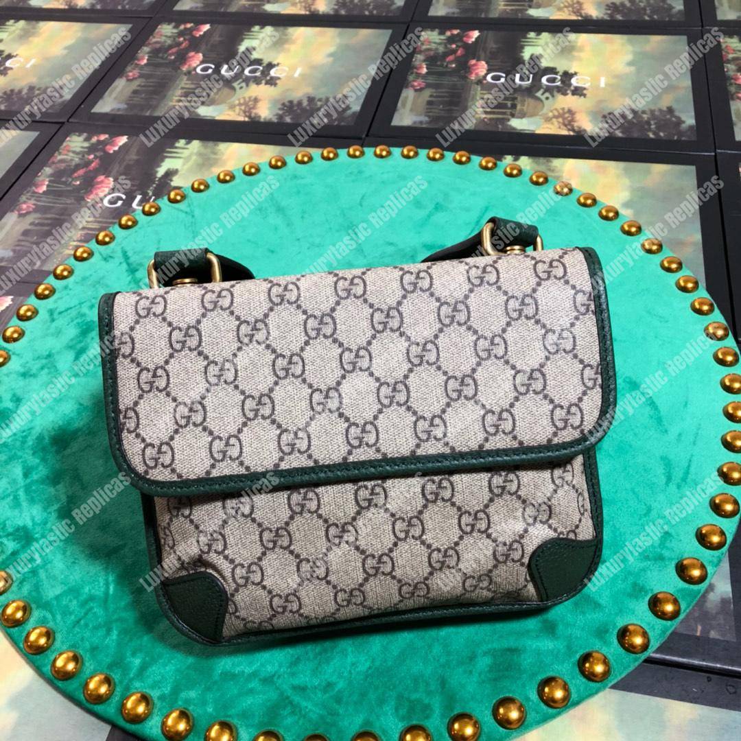 G*u*i neo vintage messenger small bag dark green trim