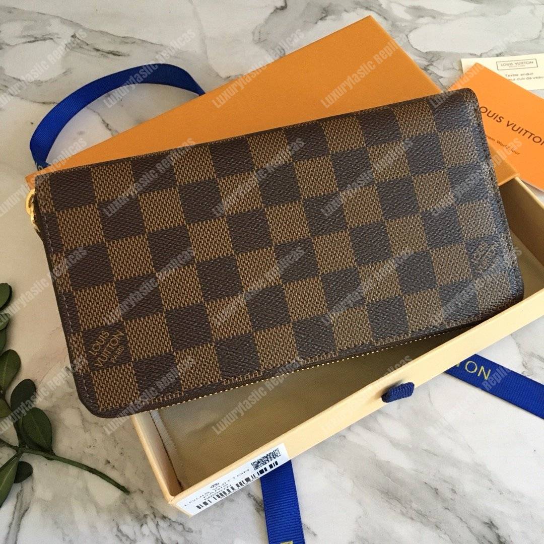 LV Zippy Wallet Damier Ebene Brown