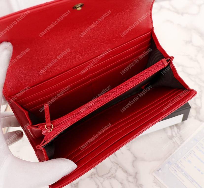 G*u*i gg marmont chevron continental wallet red