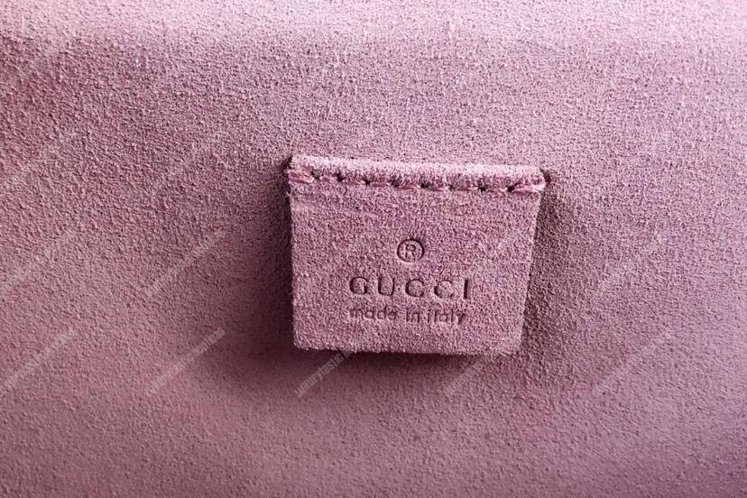 G*u*i beige pink gg sup*e coated canvas crystal small dionysus shoulder bag