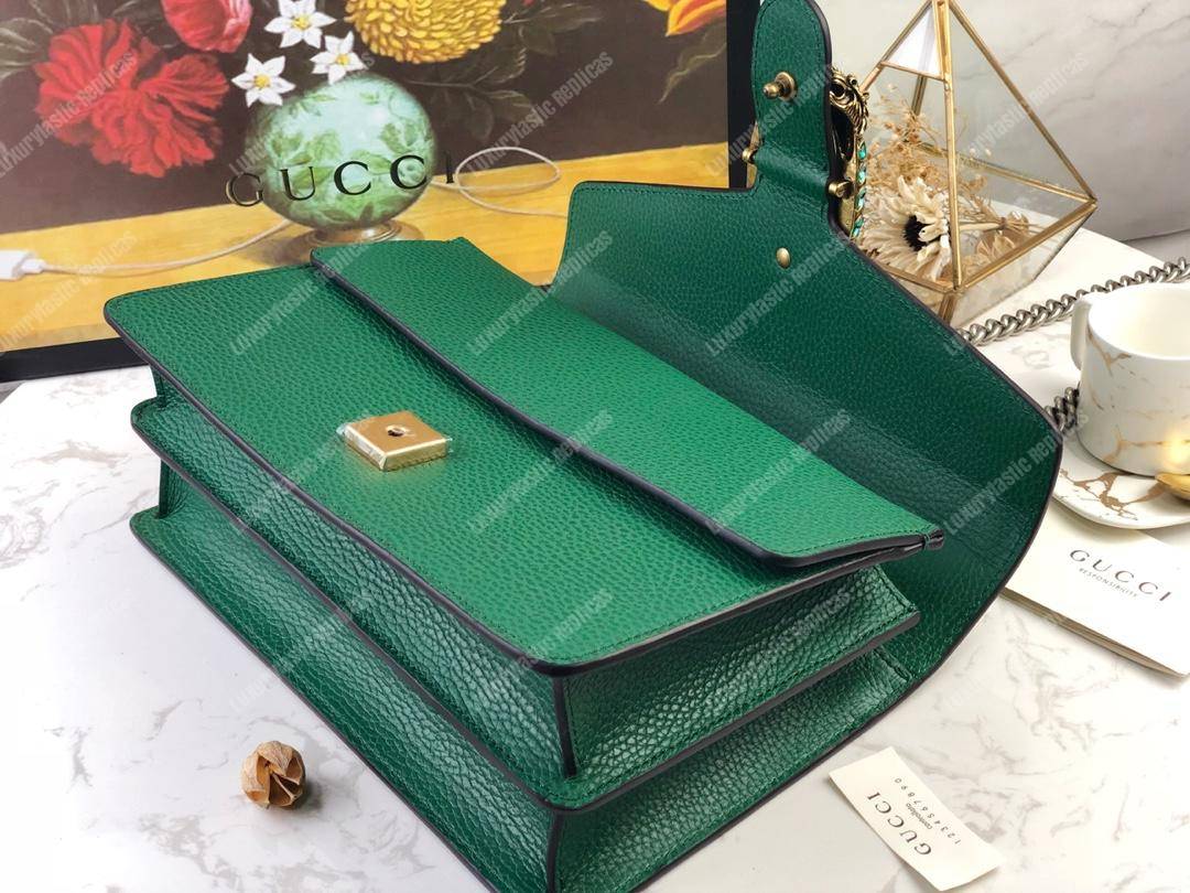 G*u*i dionysus small shoulder bag green leather
