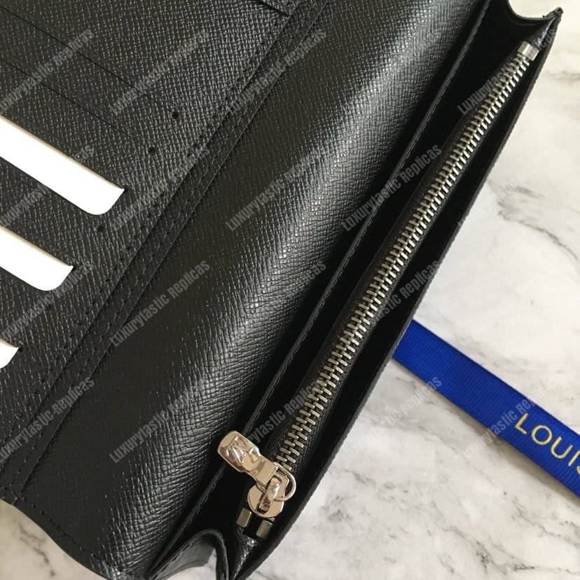LV Brazza Wallet Monogram Eclipse Canvas