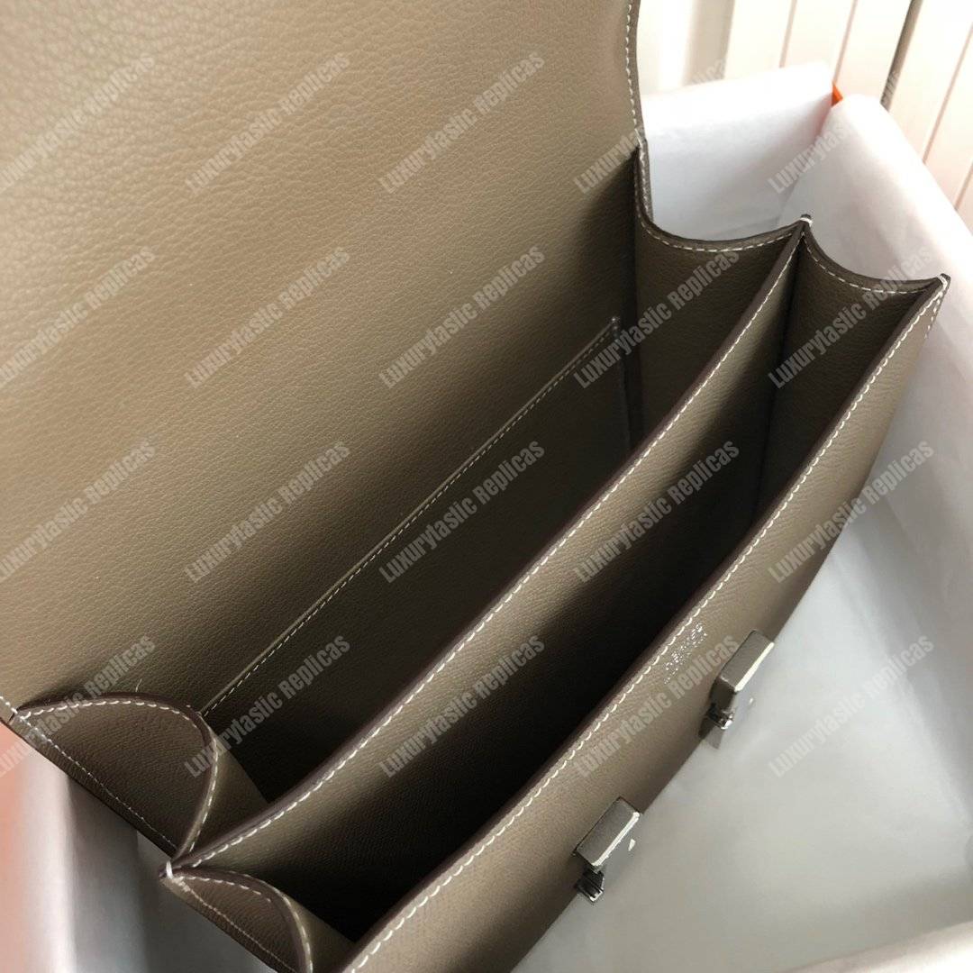 H**mes constance 18 bag epsom taupe palladium-hardware