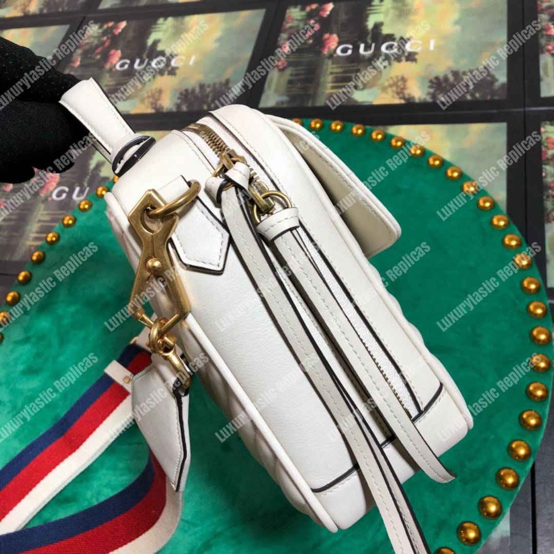 G*u*i gg marmont small shoulder bag white