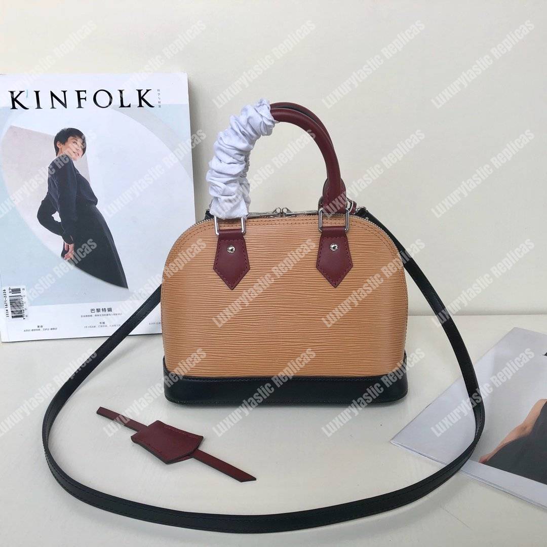 LV Alma BB Epi Leather Camel Black