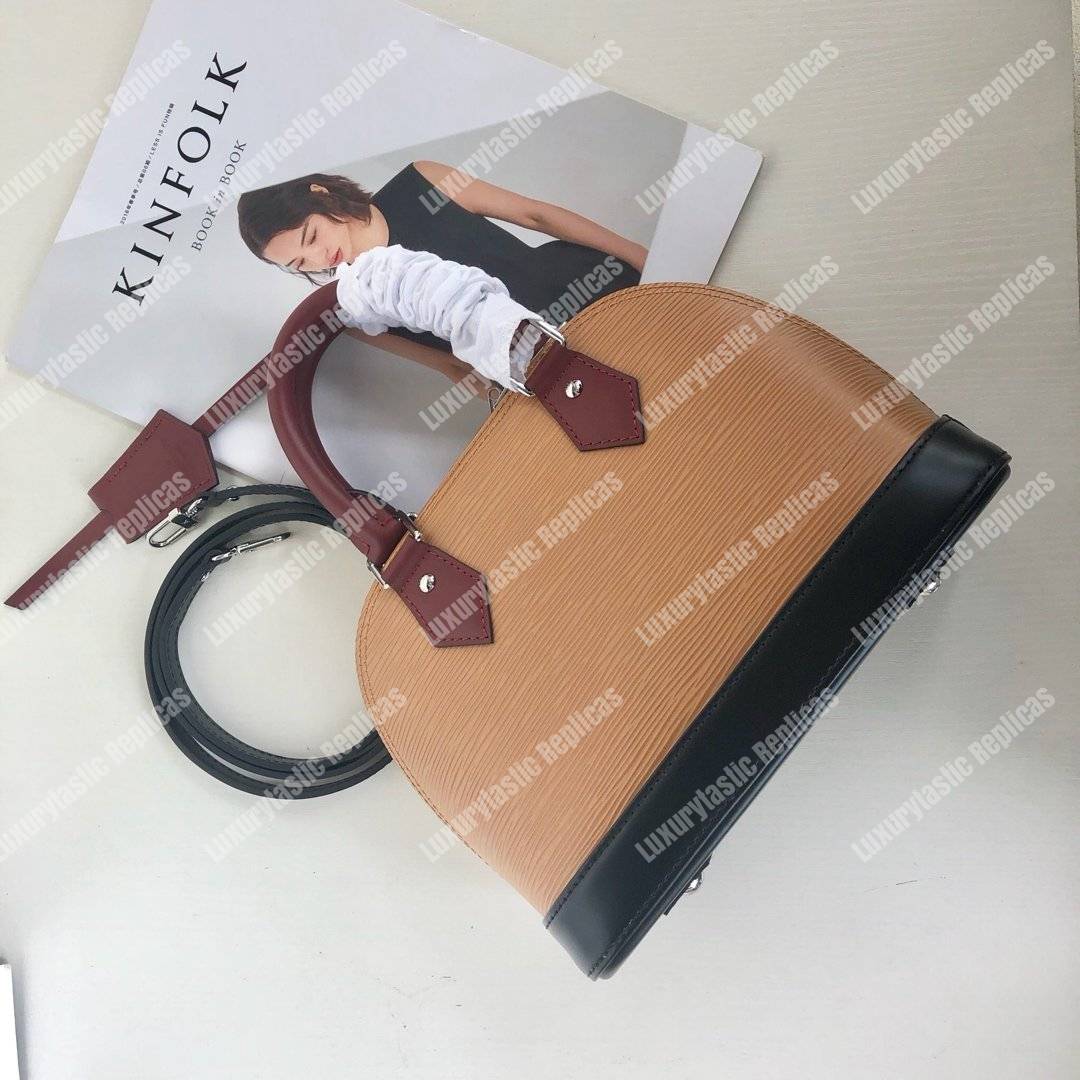 LV Alma BB Epi Leather Camel Black