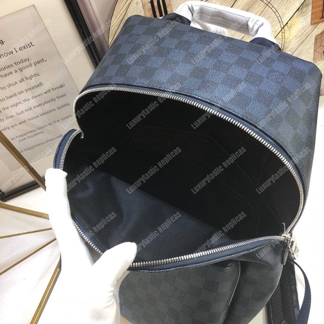LV Discovery Backpack PM Damier Cobalt Canvas