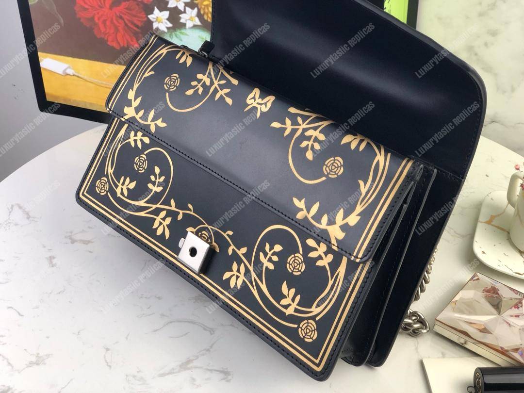 G*u*i gardens medium dionysus shoulder bag black