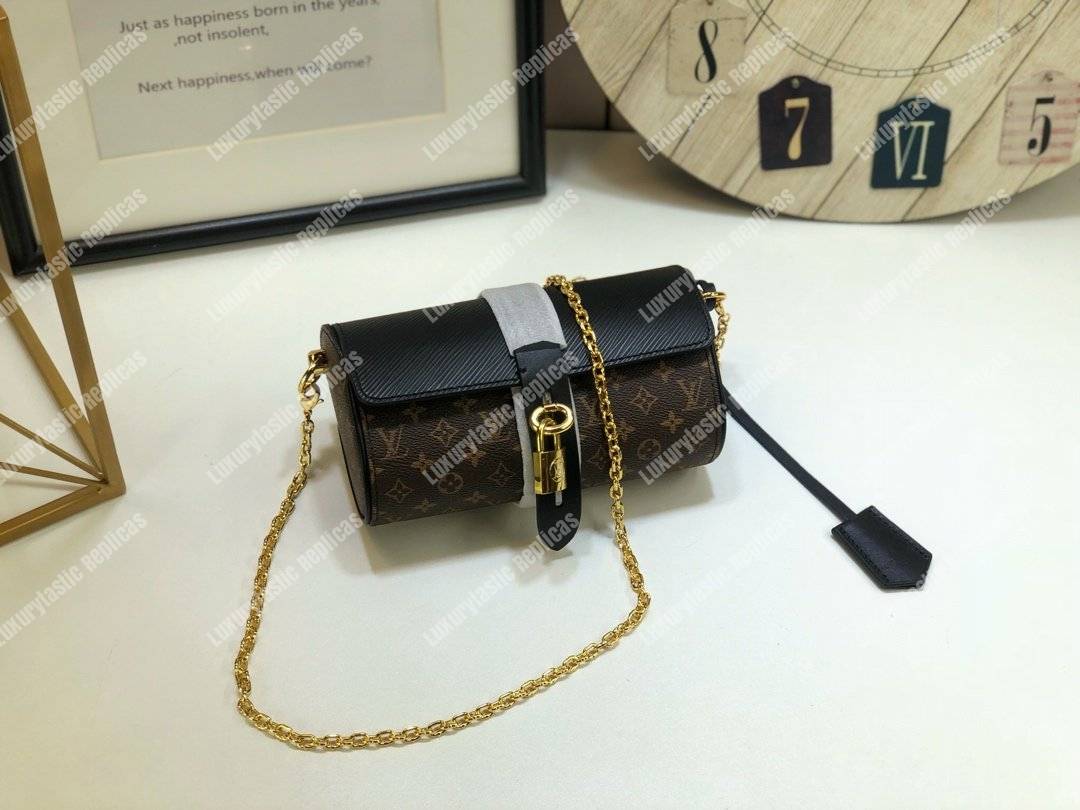 LV Epi Leather Monogram Canvas Glasses Case Bag