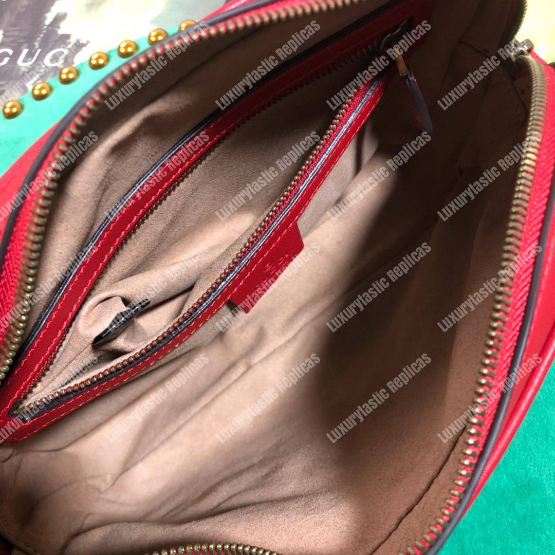 G*u*i gg marmont matelassé leather belt bag pre-fall 2018 red