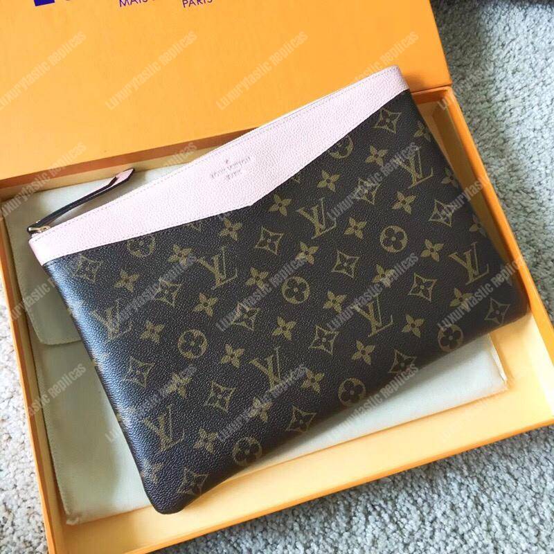 LV Daily Pouch Monogram Rose Poudre