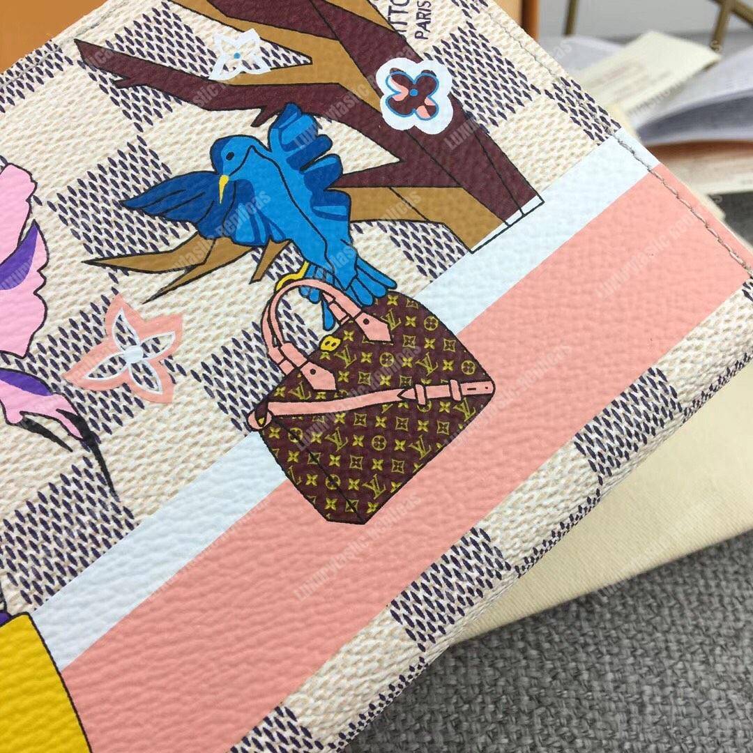 LV Zippy Wallet Damier Azure Bird Print