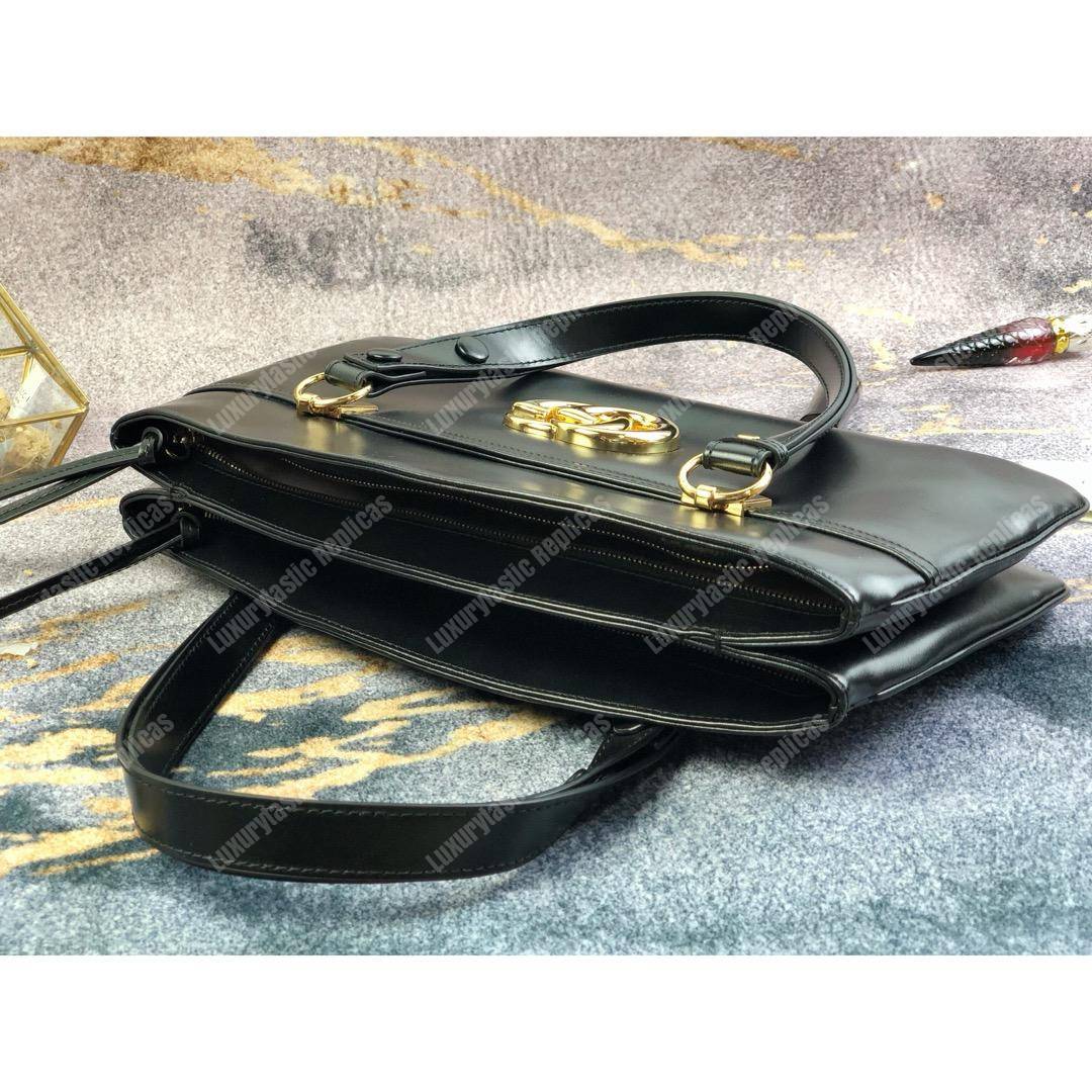 G*u*i arli large top handle bag black