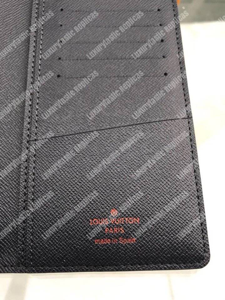 LV Brazza Wallet Monogram Upside Down Canvas Infrarouge Initials