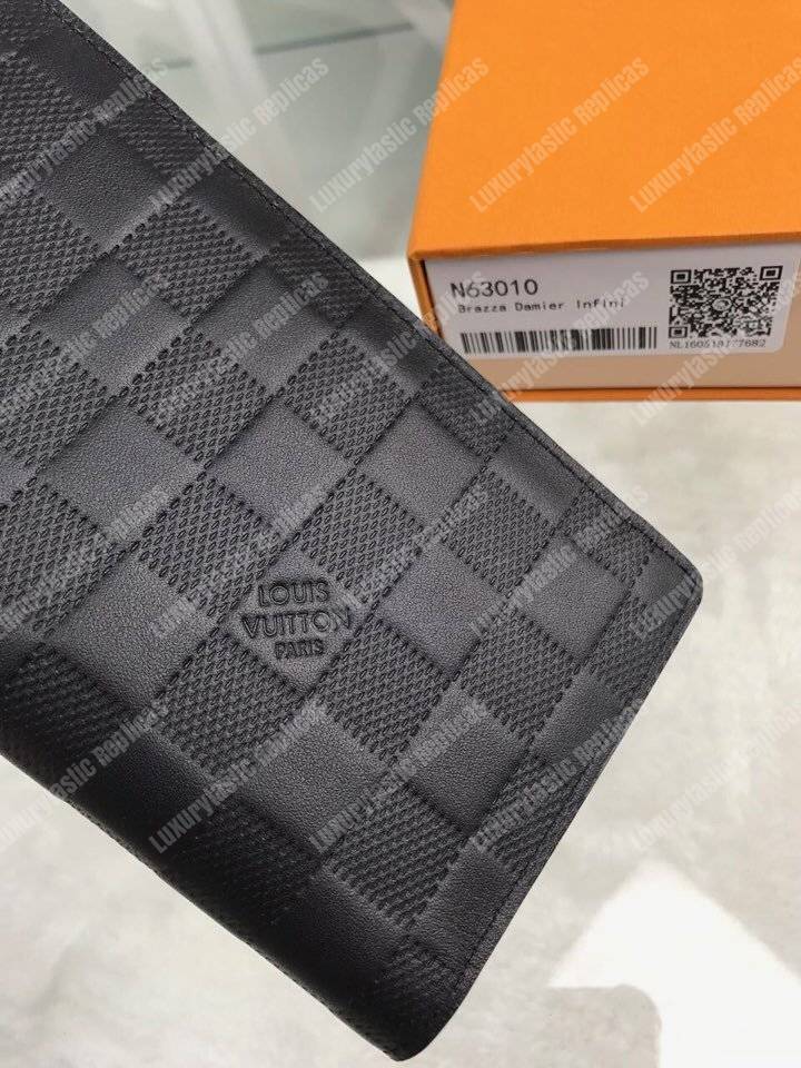 LV Brazza Wallet Damier Infini Leather Onyx