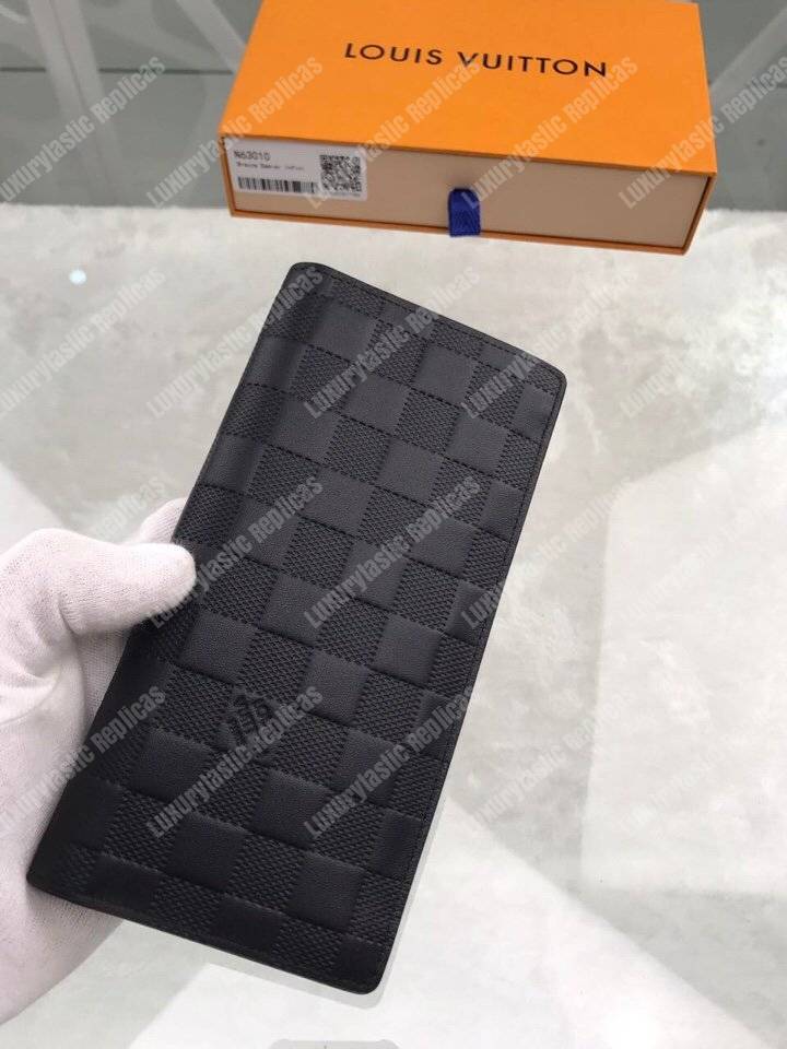 LV Brazza Wallet Damier Infini Leather Onyx