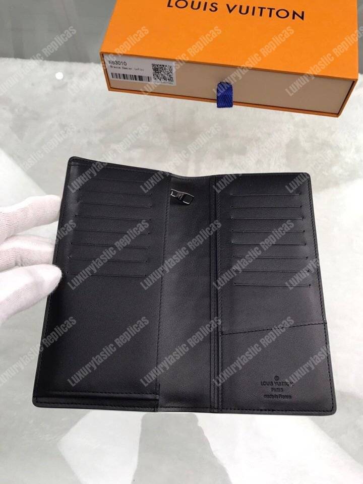 LV Brazza Wallet Damier Infini Leather Onyx