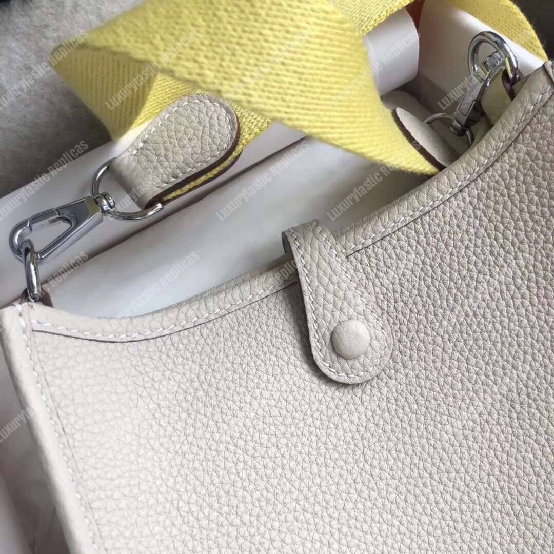 H**mes mini evelyne iii 17 clemence bag gris asphalt