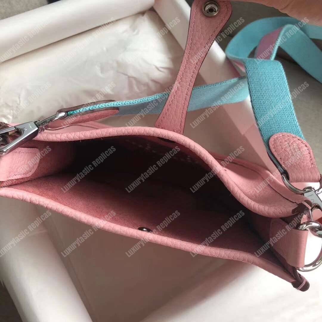 H**mes mini evelyne iii 17 clemence bag sakura pink